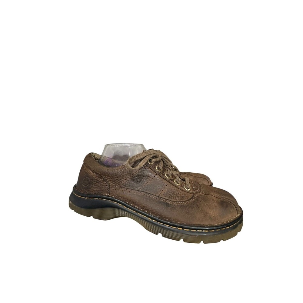Vintage Y2k Dr Martens John Shoes Mens Sz 9 Brown Pebble Leather Chunky Oxfords